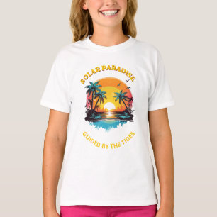 Retro Solar Paradise Guided by the Tides T-Shirt