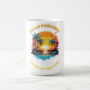 Retro Solar Paradise Guided by the Tides T-Shirt Coffee Mug