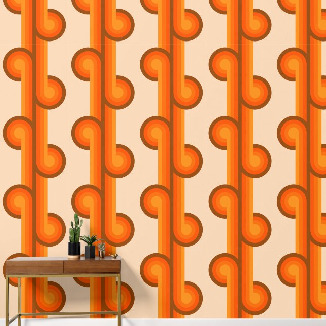 Retro solid geometric shapes pattern 1 wallpaper (Hallway)