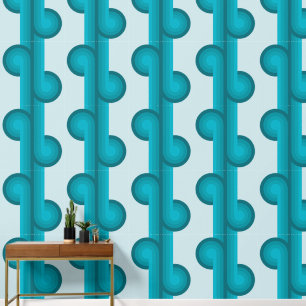 Retro solid geometric shapes pattern 4 wallpaper