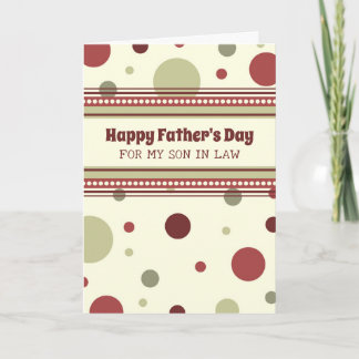 Retro Son in Law Happy Father's Day Card