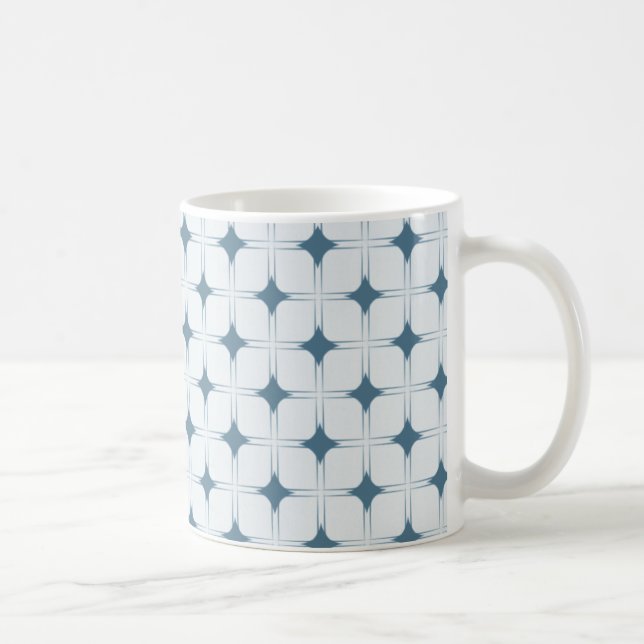 Retro Sophistication Mug, Blue Coffee Mug (Right)