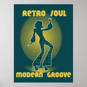 Retro Soul Modern Groove Poster