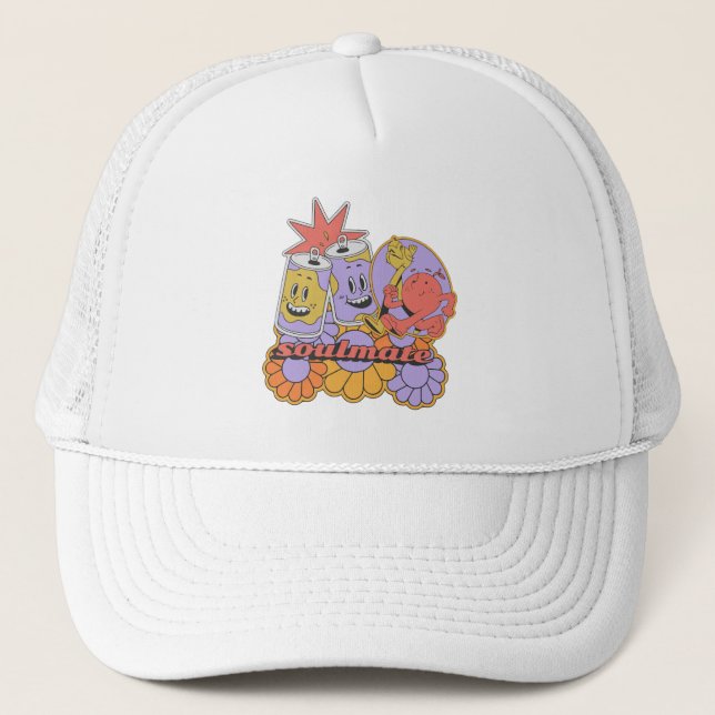 Retro soulmate 80s  trucker hat (Front)