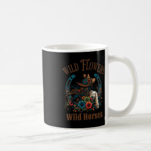 Retro Southern Sunset Cowgirl Wild Flowers - Wild  Coffee Mug