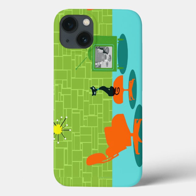 Retro Space Age Kitty iPhone 6 Case (Back)