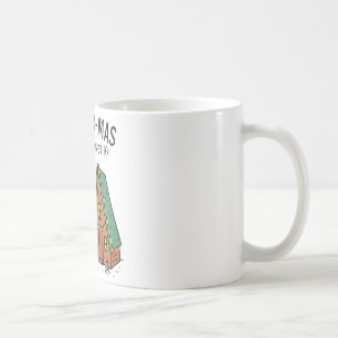 Retro Space Alien Christmas UFO Holiday Cabin Art Coffee Mug