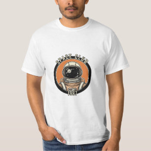 Retro Space Club 1987 Vintage Astronaut Badge T-Shirt