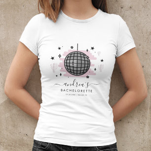 Retro Space Disco Bachelorette Party Bridesmaid T-Shirt