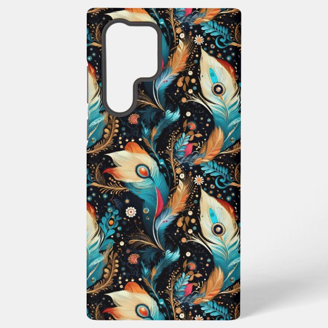 Retro Space Exploration Galaxy Samsung Galaxy S22 Ultra Case (Back)