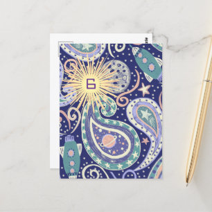 Retro Space Galaxy Birthday Card