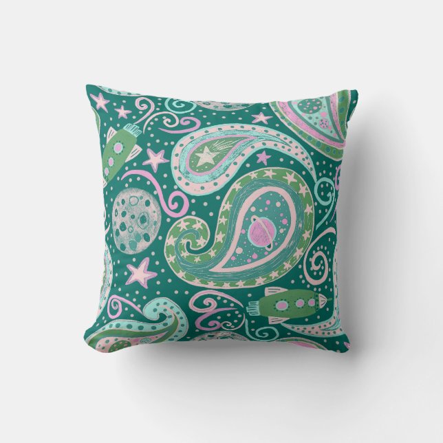 Retro Space Galaxy Cushion (Front)