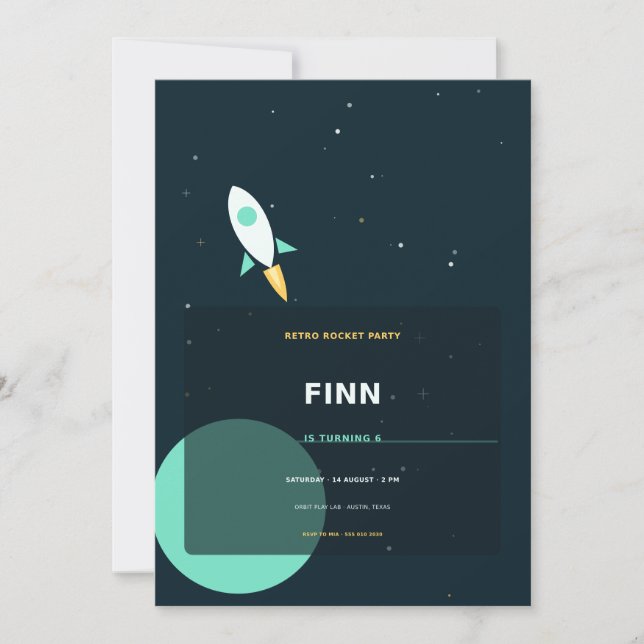 Retro Space Invitation (Front)