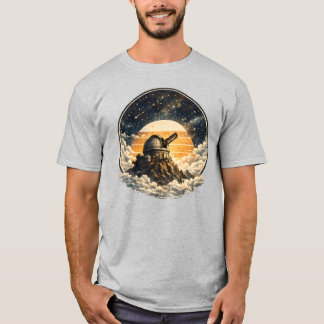 Retro Space Observatory Vintage Astronomy Sunset A T-Shirt
