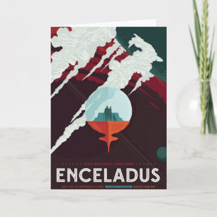 Retro Space Poster-Cassini Mission To Saturn Card