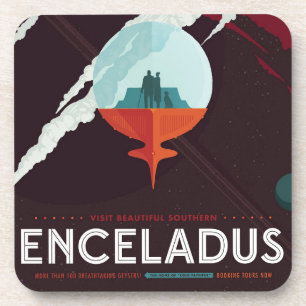 Retro Space Poster-Cassini Mission To Saturn Coaster