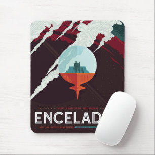 Retro Space Poster-Cassini Mission To Saturn Mouse Pad