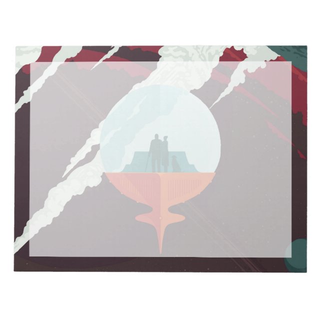 Retro Space Poster-Cassini Mission To Saturn Notepad (Front)