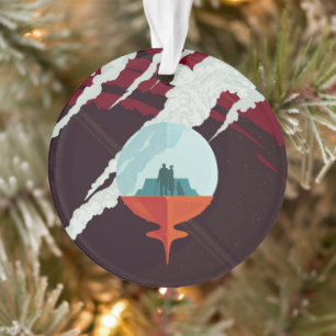 Retro Space Poster-Cassini Mission To Saturn Ornament