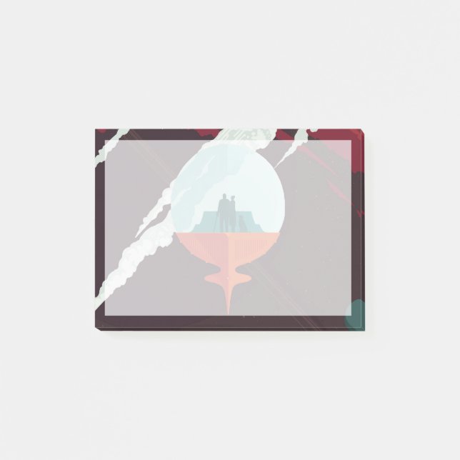 Retro Space Poster-Cassini Mission To Saturn Post-it Notes (Front)