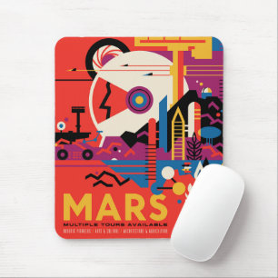 Retro Space Poster - Mars Exploration Program. Mouse Pad