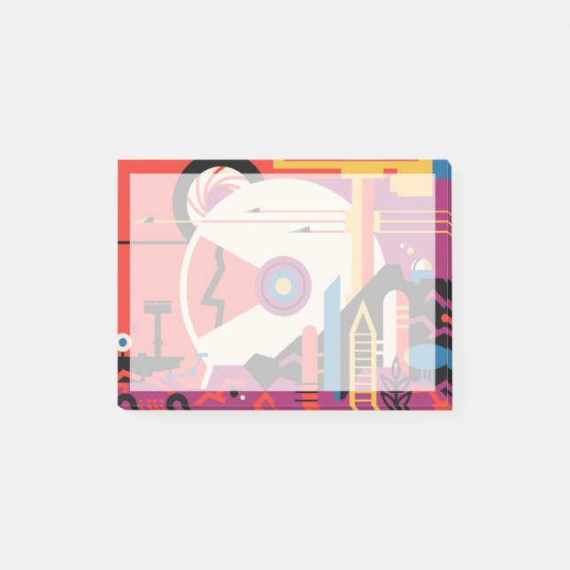 Retro Space Poster - Mars Exploration Program. Post-it Notes (Front)