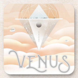 Retro Space Poster-Observatory In The Solar System Coaster