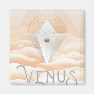 Retro Space Poster-Observatory In The Solar System Magnet