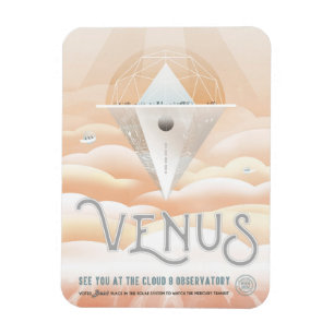 Retro Space Poster-Observatory In The Solar System Magnet