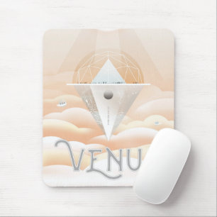 Retro Space Poster-Observatory In The Solar System Mouse Pad