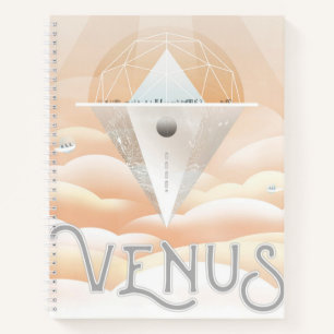 Retro Space Poster-Observatory In The Solar System Notebook