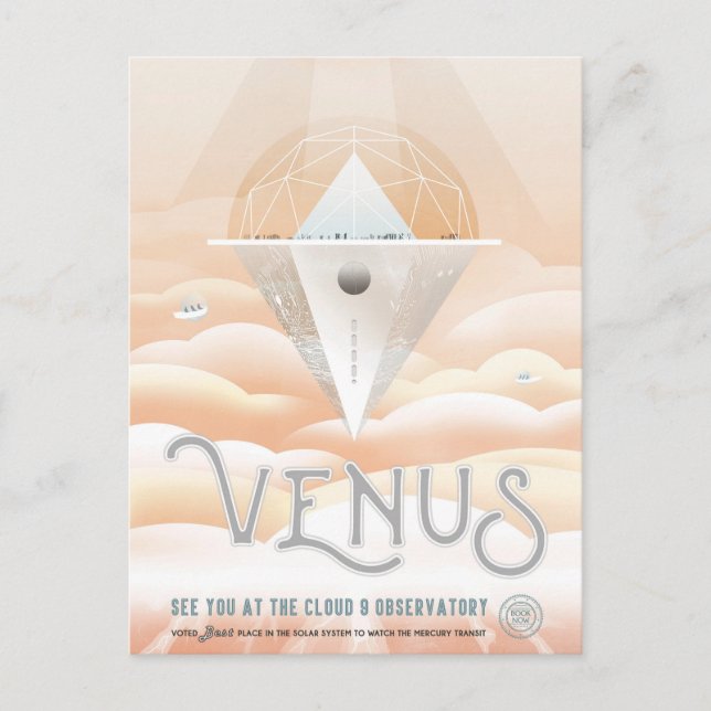 Retro Space Poster-Observatory In The Solar System Postcard (Front)