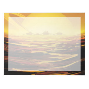 Retro Space Poster-Saturn's Largest Moon, Titan. Notepad