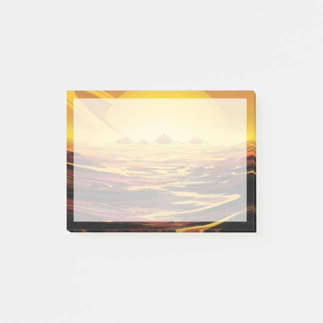 Retro Space Poster-Saturn's Largest Moon, Titan. Post-it Notes (Front)