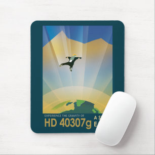 Retro Space Poster-The Gravity Of A Super Earth Mouse Pad
