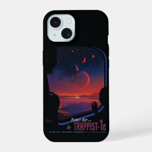 Retro Space Poster - Viewers Observe Trappist-1e. iPhone 15 Case