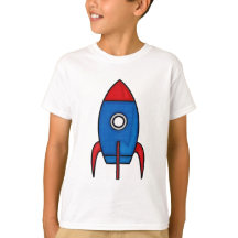 Retro Space Rocket Kids T-Shirt