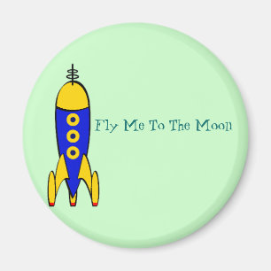 Retro Space Travel Magnet