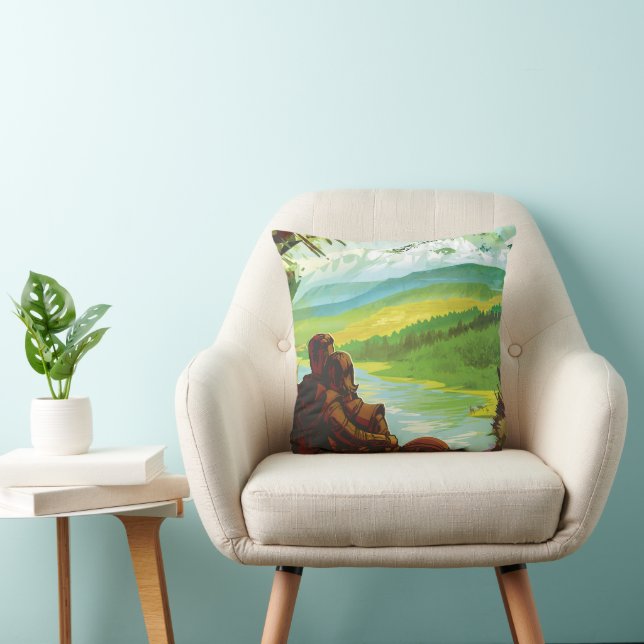 Retro Space Travel Poster-An Earth Science Mission Cushion (Chair)