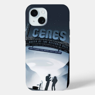 Retro Space Travel Poster-Dwarf Planet Ceres. iPhone 15 Case