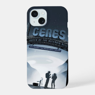 Retro Space Travel Poster-Dwarf Planet Ceres. iPhone 15 Case