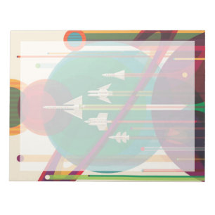 Retro Space Travel Poster- Solar System Grand Tour Notepad