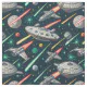 Design Own Pattern Paper Retro Spaceship Sci-Fi Space Battle Comic Pattern Fabric | Zazzle