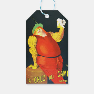 Retro Spanish Beer Ad Home Bar Wall Decor Gift Tags