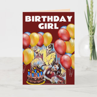 RETRO SPANKING COUPLE BIRTHDAY CARD FOR WIFE HER