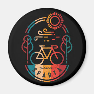 Retro Sparta Bike Trail Magnet