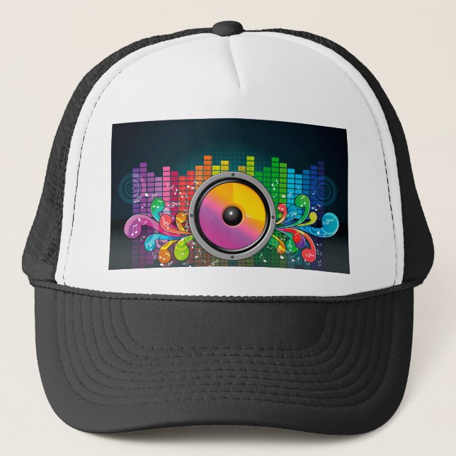 Retro Speaker Trucker Hat (Front)