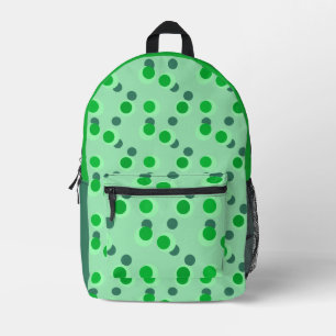 Retro spearmint dream mid-century circles printed backpack