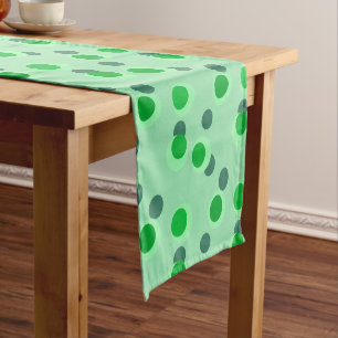 Retro spearmint dream mid-century circles   short table runner