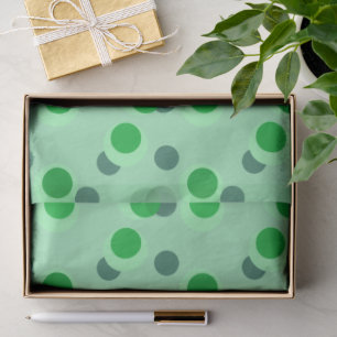 Retro spearmint dream mid-century circles tissue paper